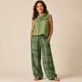 Hollis Draped-Neck Two-Piece Set