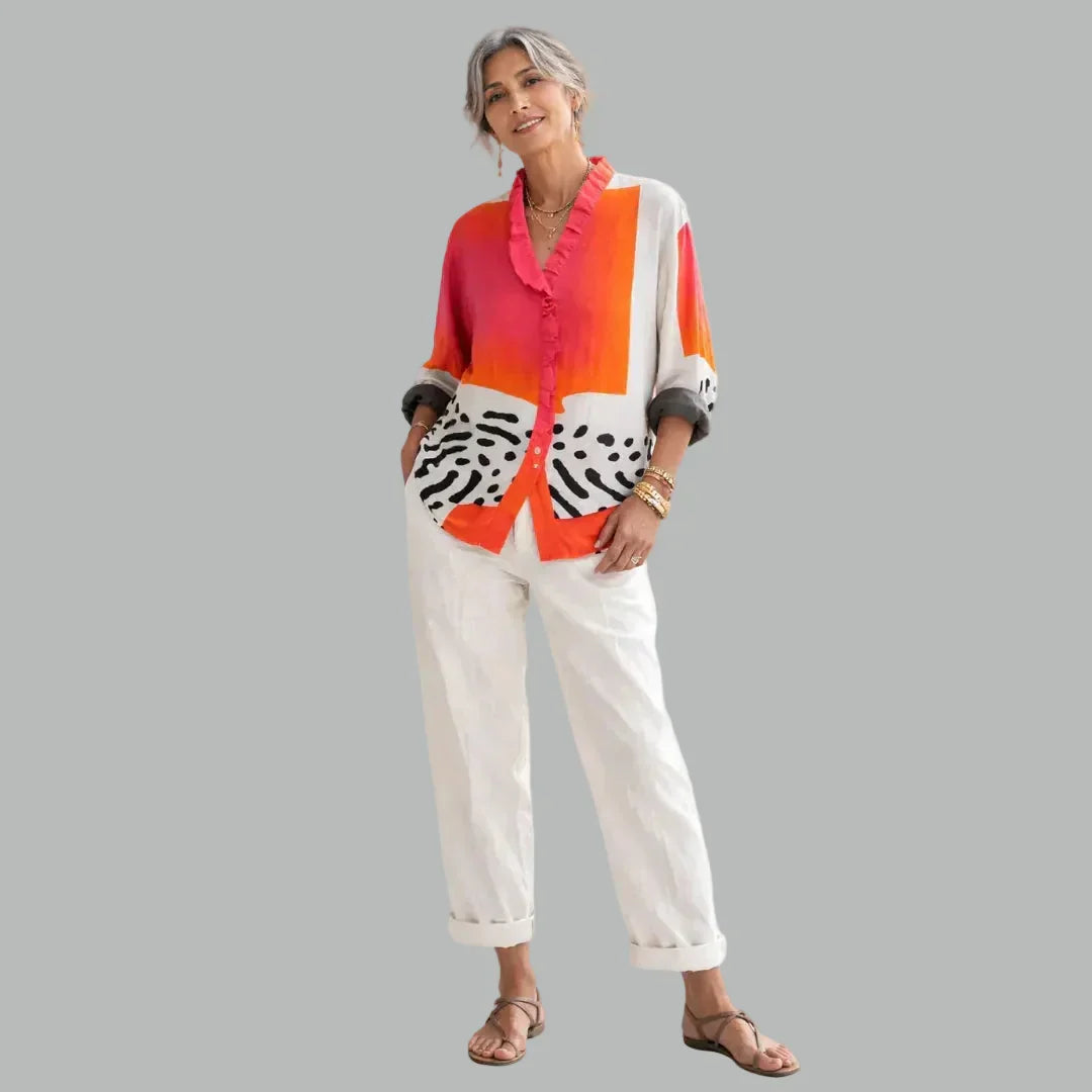 Tamsin Ruffle-Trim Blouse