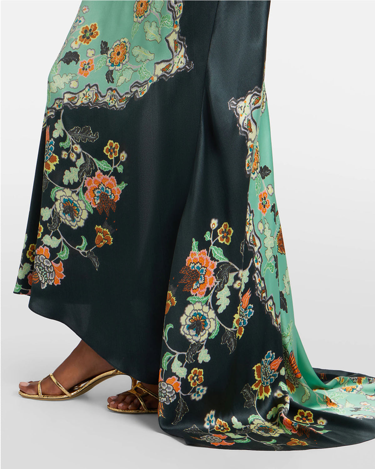 Sela Floral Satin Maxi Dress